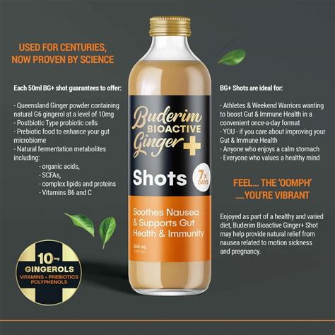 Buderim Bioactive Ginger Shots 350ml Buderim Ginger