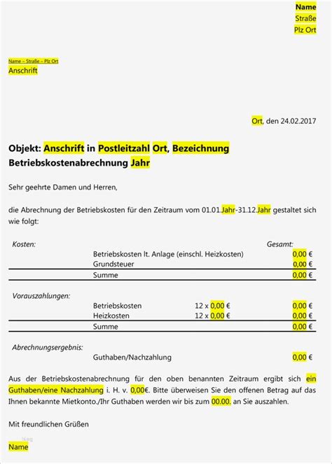 Vorlage Betriebskostenabrechnung Excel Elegant Betriebskostenabrechnung