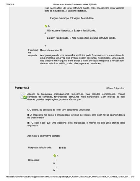 Unip Estudos Disciplinares Ix Question Rio Unidade Ii Estudos