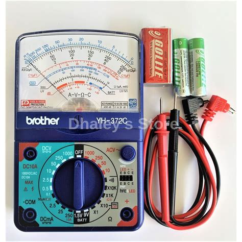 Brother Yh 372c Multitester Multimeter Analog Tester With Continuity Buzzer Free Aa And 9v