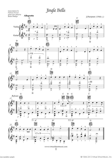 Violin And Guitar Christmas Duet Sheet Music Carols PDF