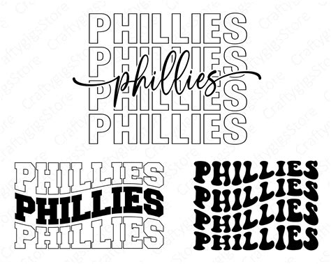 Phillies Wavy Svg, Phillies Mascot Svg, School Spirit Svg, Silhouette ...