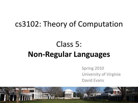 Ppt Cs3102 Theory Of Computation Class 5 Non Regular Languages Powerpoint Presentation Id