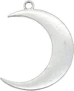 JulieWang Lot De 16 Pendentifs En Forme De Croissant De Lune En Argent