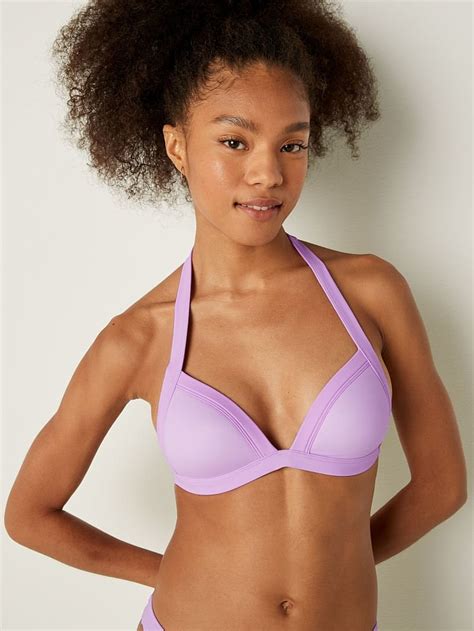 Push Up Üçgen Bikini Üstü Mor Yaprak VS26462237 Victoria s Secret PINK