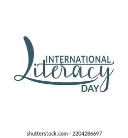 Handwritten International Literacy Day Logo Icon Stock Vector (Royalty ...