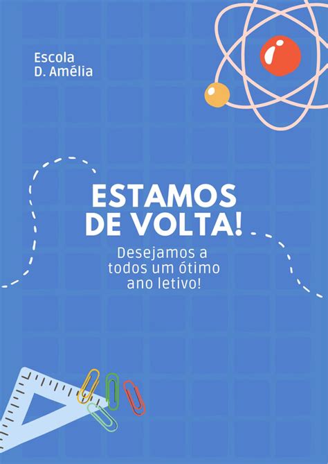 Modelos de Cartazes de Volta às Aulas Canva