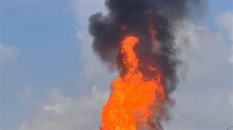 Texas Pipeline Fire Deer Park Still Burning After Initial Explosion