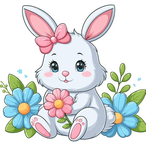 Premium Vector Cute Rabbit Vector Cartoon Illustration