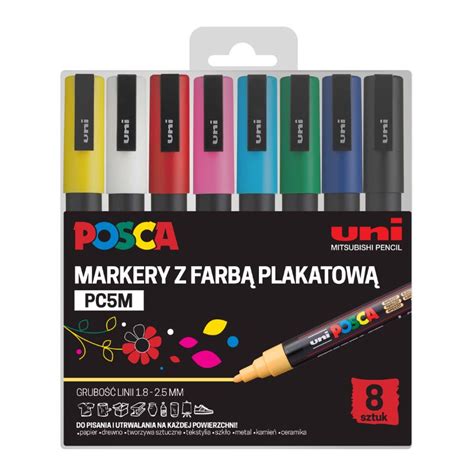 Marker Uni Posca Pc M Z Farb Plakatow Mix Kolor W Szt Dlabiura Pl