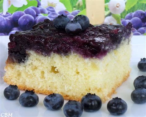 Dans la cuisine de Blanc manger Gâteau renversé aux bleuets citronnés