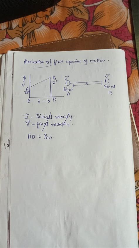 Derivation of first equation of motion. | Filo