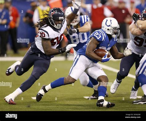 Indianapolis Colts Running Back Frank Gore 23 Looks For Room To Run