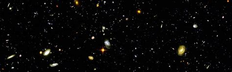 HD wallpaper: galaxy portrait, Hubble Deep Field, space, multiple display, dual monitors ...