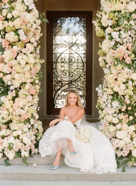 Emily Herren Wore Monique Lhuillier And Nardos To Her Romantic Wedding