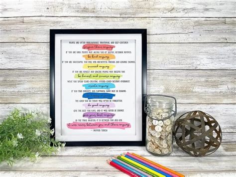 Mother Teresa Do It Anyway Free Printable Quote