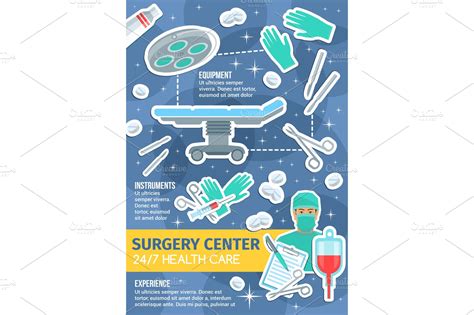 Vector Poster Of Surgery Medicine Illustrations Creative Market