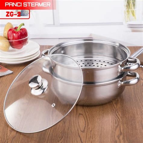 Panci Steamer Stainless Tingkat Kukusan Stainless Steel Diameter