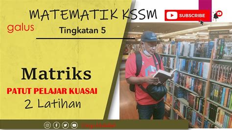 Matematik Kssm SPM Matrik Matematikspm Matematikkssm 2soalan Mudah