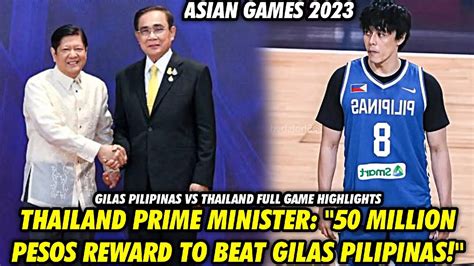 2023 ASIAN GAMES THAILAND PRIME MINISTER MAGBIBIGAY NG 50 MILLION