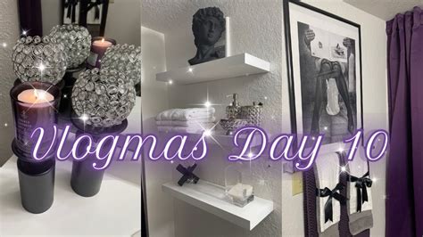 Vlogmas Day 10 Clean Decorate And Organizing Small Bathroom Glam