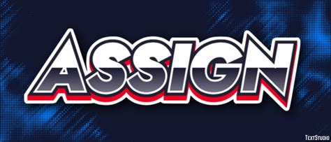 assign sport logo template editable text effect generator