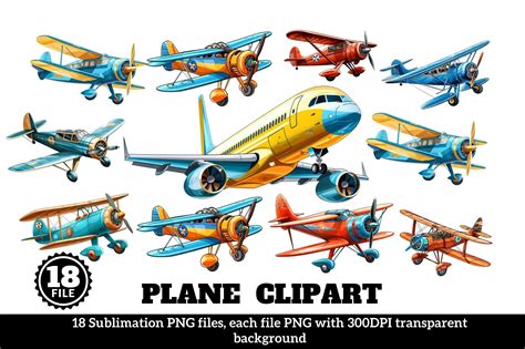 Vintage Airplane Clipart No Background