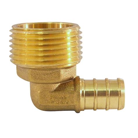 Apollo 1 2 In Brass PEX B Barb X 3 4 In Male Pipe Thread Adapter 90