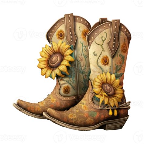 Watercolor Cowgirl Boots Png