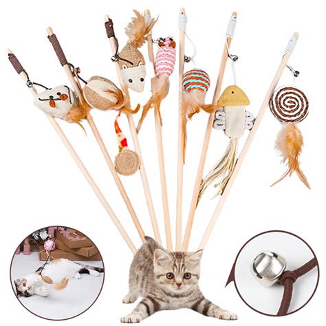 Feather Teaser Feather Toy Cat Toy Feather Stick Wand Feather