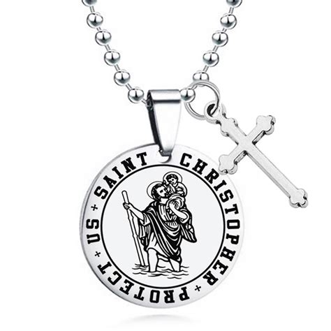 Saint Christopher Medal Pendant Necklace 1only Ebay