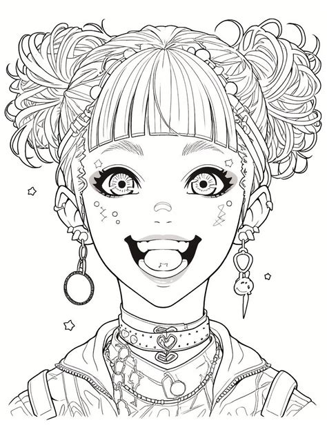 Decora Girl Cute Coloring Page Cute Coloring Pages Coloring Book Art