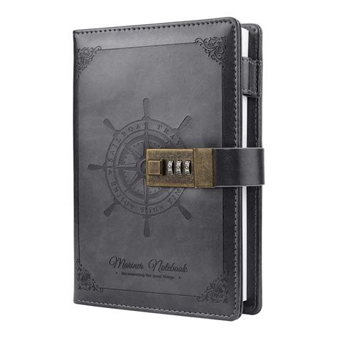 Leather Journal Diary With Lock For Boys Girls Writing Personal Secret