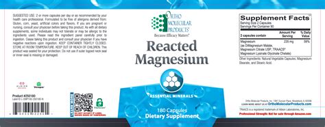 Ortho Molecular Products Reacted Magnesium — Pine Street Clinic