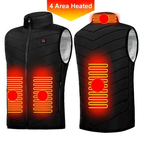 New Areas Heated Vest Men Women Usb Electric Heating Thermal Jacket