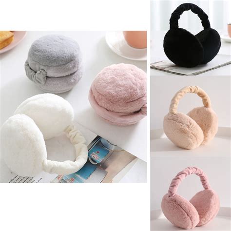 Zhaomeidaxi Winter Ear Muffs Faux Fur Warm Earmuffs Cute Foldable