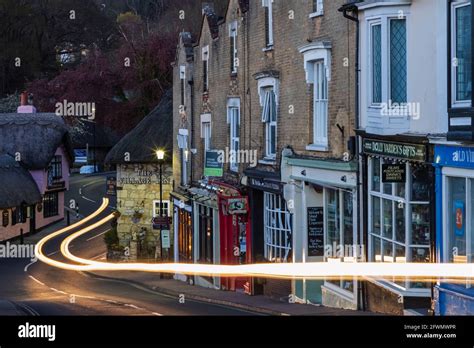 England Isle Of Wight Shanklin Old Village Row Of Shops And Empty