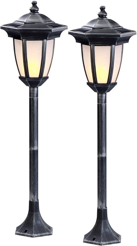 Lunartec Solarlicht 2er Set Solar LED Windlichter Liora Glas