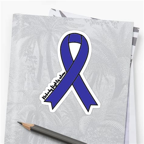 "Blue Colon Cancer Ribbon" Sticker by anneweidner10 | Redbubble