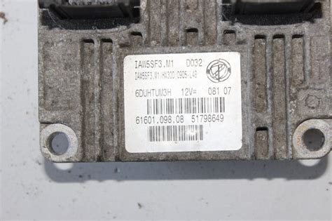 Original Fiat Motorsteuergerät ECU 51798649 60601 098 08 eBay