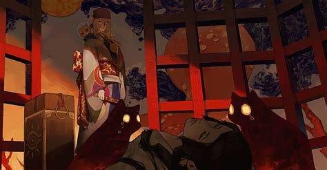 Mononoke Polychromatic Elf Ears Kusuriuri Darkness HD Wallpaper