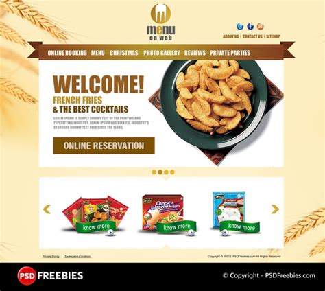 Free Premium Restaurant Templates Suitable For Professional