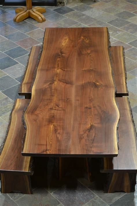 Live Edge Walnut Slab Dining Table Trestle Style Solid 56 Off