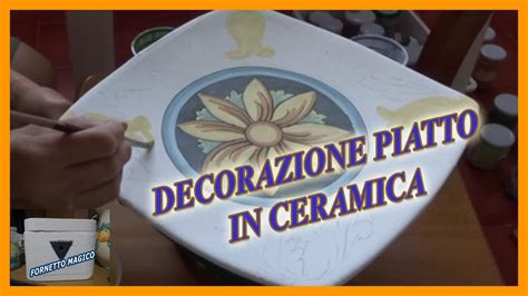 COME FARE UNA DECORAZIONE SU UN PIATTO Ceramica Fatta In Casa YouTube