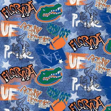 University Of Florida Fabric By The Yard 100 Cotton Sykel Etsy