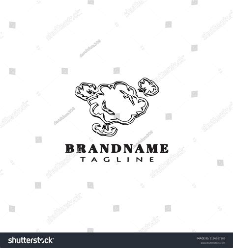 Cloud Logo Cartoon Icon Template Black Stock Vector (Royalty Free ...