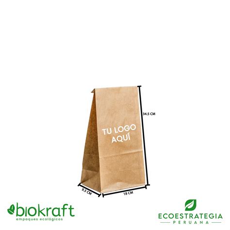 Biopaking Bolsa De Papel Kraft 12