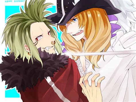 Safebooru 2boys Bartolomeo Bartolomeo One Piece Blonde Hair Blue Eyes Cavendish Dressrosa