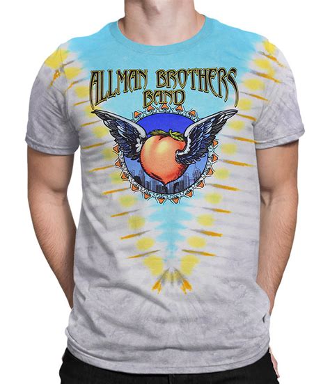 Allman Brothers Flying V Tie Dye T Shirt Tee Liquid Blue