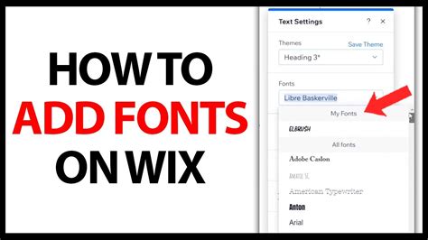 How To Add Fonts On Wix In Youtube